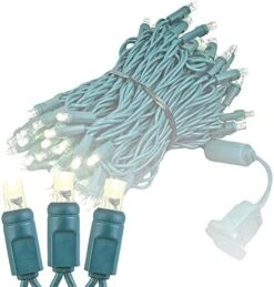 Novelty Lights Red/Green LED Christmas String Lights - UL Listed Indoor/Outdoor Light Set W/ 100 Mini Bulbs For Christmas Tree, Patio, Wedding Decor - (Green Wire, 34' Long) -Department 56 Shop 41TGGFDjd8L. AC