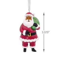 Hallmark Mahogany Christmas Ornament, Jolly African-American Santa Claus (0001HDA1550) -Department 56 Shop 41UMwiPlPBL