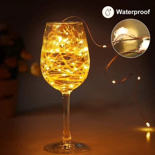 ZSJWL 18 Pack Fairy Lights Battery Operated,7Ft 20 Led Mini Battery String Lights, Waterproof Copper Wire Lights For Wedding Party Bedroom Christmas Decoration, Warm White 4 ZSJWL 18 Pack Fairy Lights Battery Operated,7Ft 20 Led Mini Battery String Lights, Waterproof Copper Wire Lights For Wedding Party Bedroom Christmas Decoration, Warm White - Image 4