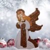 ProductWorks 28" Christmas Angel Hammered Metal Christmas Decoration -Department 56 Shop 41VWZTOoi8L