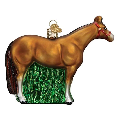 Old World Christmas Ornaments Quarter Horse Glass Blown Ornaments For Christmas Tree 2 Old World Christmas Ornaments Quarter Horse Glass Blown Ornaments For Christmas Tree - Image 2