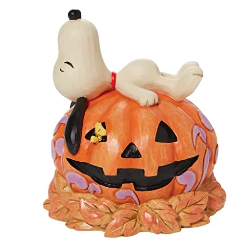 Enesco Jim Shore Peanuts Halloween Snoopy Laying On Carved Pumpkin Figurine, 5.5 Inch, Multicolor 1 Enesco Jim Shore Peanuts Halloween Snoopy Laying On Carved Pumpkin Figurine, 5.5 Inch, Multicolor