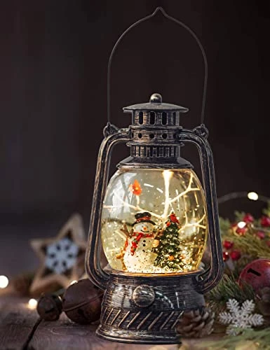 Musical Christmas Snow Globe, Cardinal Snowman Scene Decorations With Timer Swirling Singing Water Glittering Water Lantern, USB/Battery 5 Musical Christmas Snow Globe, Cardinal Snowman Scene Decorations With Timer Swirling Singing Water Glittering Water Lantern, USB/Battery - Image 5