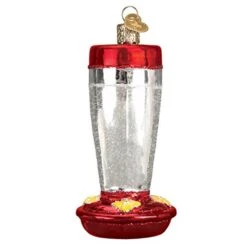 Old World Christmas Bird Watcher Collection Glass Blown Ornaments For Christmas Tree, Hummingbird Feeder -Department 56 Shop 41WSGD0nfgL