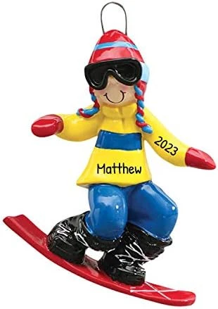 Personalized Snowboard Boy Christmas Tree Ornament 2021 - Athlete Man Yellow Red Blue Outfit Goggles Downhill Active Winter Game School Teacher Hobby Utah Ride Year Gear Burton - Free Customization 9 Personalized Snowboard Boy Christmas Tree Ornament 2021 - Athlete Man Yellow Red Blue Outfit Goggles Downhill Active Winter Game School Teacher Hobby Utah Ride Year Gear Burton - Free Customization - Image 9