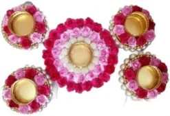 GENERIC India Gift HUB Handmade Tea Ligth Rangoli Set | Multi Design Festive Diyas| Tea Light Holders Housewarming Favors Outliner Decoration | Floral Mats Tea Party Floor Diwali Christmas Decor -Department 56 Shop 41WrJ3bZkL. AC