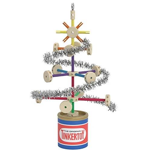Hallmark Keepsake Christmas Ornament 2019 Year Dated Tinkertoy Tree, 1 Hallmark Keepsake Christmas Ornament 2019 Year Dated Tinkertoy Tree,
