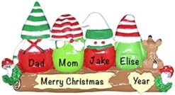 Personalized Christmas Ornaments Family Of 4 – Polyresin Gnomes Family Ornament – Unique Family Christmas Ornaments 2022 – Gifts For Mom, Dad, Kids, Grandma, Grandpa – Durable Family Décor -Department 56 Shop 41YSP90Z L. AC