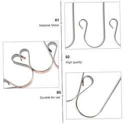 Abaodam 6pcs Christmas Hook Christmas Wreath Holder Christmas Mantle Clips Christmas Stocking Clip Metal Clothes Hangers Metal Clothes Rack Decorative Front Door Wreaths Accessories