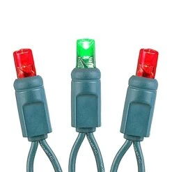 Novelty Lights Red/Green LED Christmas String Lights - UL Listed Indoor/Outdoor Light Set W/ 100 Mini Bulbs For Christmas Tree, Patio, Wedding Decor - (Green Wire, 34' Long) -Department 56 Shop 41YqGLvB4sL
