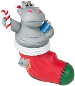 Hallmark Keepsake 1999QGO2167 Ornament 2019 Year Dated Hippo In Sleigh Musical (Plays I Want A Hippopotamus For Christmas Song) -Department 56 Shop 41ZC8ScoaCL. AC