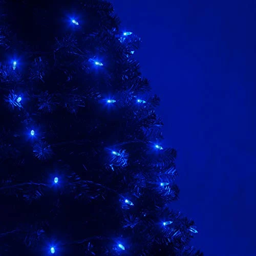 50 T5 Blue Christmas Tree Lights, 25.5' LED Christmas Lights Mini Lights Indoor-Outdoor Christmas String Lights Holiday Lights 4 50 T5 Blue Christmas Tree Lights, 25.5' LED Christmas Lights Mini Lights Indoor-Outdoor Christmas String Lights Holiday Lights - Image 4