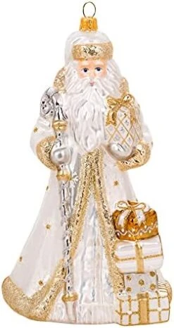 Miss Christmas 2023 Collection Festive Santa 7.5-Inch Blown Glass Christmas Tree Ornament (Classic Santa With Gifts) -Department 56 Shop 41Zs5jAKkMS. AC