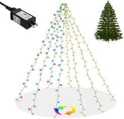 Chasefun Christmas Tree Lights,Warm White & Multicolor Color Changing 11 Lighting Modes Christmas Tree Fairy Lights,288LED,6.6FT X 8 Lines Christmas String Lights For Xmas Tree Decoration -Department 56 Shop 41aE4eSS0mL. AC