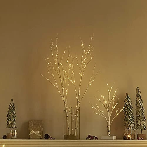 BAOLITVINE Birch Branch Lights With Timer Battery Operated 100 LED Fairy Lights, Lighted Willow Branches For Home Bedroom Fireplace Christmas Decoration Inside Outdoor 5 BAOLITVINE Birch Branch Lights With Timer Battery Operated 100 LED Fairy Lights, Lighted Willow Branches For Home Bedroom Fireplace Christmas Decoration Inside Outdoor - Image 5