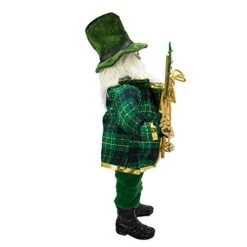 Kurt S. Adler 18" Kringle Klaus Irish Santa With Staff Figure -Department 56 Shop 41adMkclViL