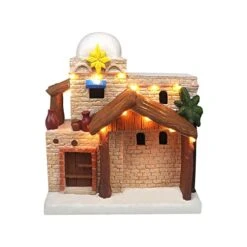 Christmas Nativity Set - Lighted Christmas Village Nativity Scene Is A Great Perfect Addition To Your Christmas Indoor Decorations & Holiday Displays - Made Of Resin (Christmas Nativity Set)