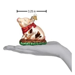 Old World Christmas Piggy In The Puddle Ornament, Pink -Department 56 Shop 41bFEGAvrmL