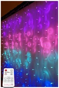 Something Unicorn - Purple Ombre LED String Curtain Lights With Remote For Teen Room, Girls Room, College Dorm, Nursery And Kids Room Décor. Perfect For Mermaid Decoration.(Premium Version)