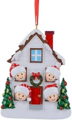 Christmas House Personalized Family Of 3 Ornament - Family Of New Home Christmas Ornament - 2022 Christmas Tree Decoration Gift Kids Grandkids - Custom Family Keepsake -Department 56 Shop 41bmhcDIZL. AC 1