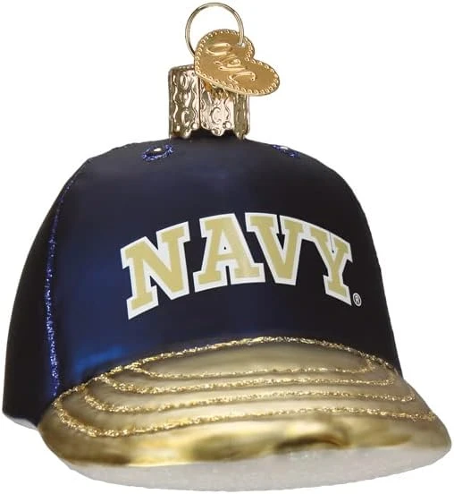 Old World Christmas Navy Glass Blown Ornaments For Christmas Tree Bear 5 Old World Christmas Navy Glass Blown Ornaments For Christmas Tree Bear - Image 5