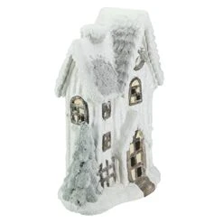 Northlight 17.5" LED Lighted White Glittered Cabin Christmas Decoration -Department 56 Shop 41c69rt1aqL