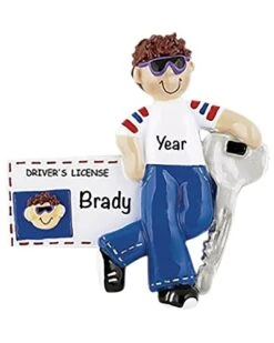 Personalized New Driver Ornament 2022 Boy – Polyresin Driver’s License Ornament – Car Ornaments For Christmas Tree – Cool New Driver Gifts For Teen Boys – Drivers Permit Ornament