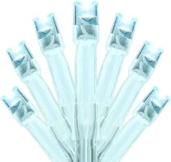 YULETIME 100 Feet 300 Count Warm White LED String Lights With 8 Models Adapter, 4" Spacing Plug-in Clear Wire Wide Angle 5mm Christmas Lights (Warm White - Multimode) -Department 56 Shop 41cVsjQiULL. AC