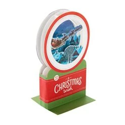 Hallmark Paper Wonder Christmas Card - Contemporary Musical 3D Pop-Up Santa And Sleigh Design -Department 56 Shop 41ch1TetIwL