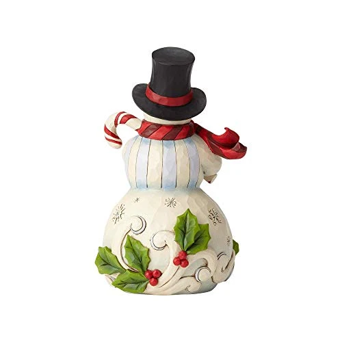 Enesco Jim Shore Heartwood Creek Snowman Holding Candy Cane Figurine, 8.25", Multicolor 1 Enesco Jim Shore Heartwood Creek Snowman Holding Candy Cane Figurine, 8.25", Multicolor