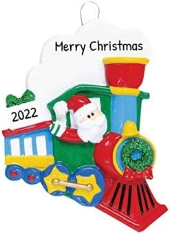 Personalized Locomotive Train Ornament 2022 - Train Christmas Ornaments, Train Engine Ornament, Polar Express Train Ornament, Christmas Tree Trains - Nostalgic Train - Free Customization -Department 56 Shop 41crrTKe0hL. AC