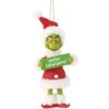 Department 56 Possible Dreams Dr. Seuss How The Grinch Stole Christmas Merry Grinchmas Hanging Ornament, 5 Inch, Multicolor