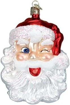Old World Christmas Ornaments: Assortment Of Santas Glass Blown Ornaments For Christmas Tree, Winking Santa -Department 56 Shop 41cuLYGukhL. AC
