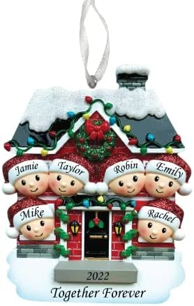 2023 Personalized Ornament House Of Family Of 4 Christmas Tree Ornament Artisanal Customized Decoration Family Ornament - Free Personalization 7 2023 Personalized Ornament House Of Family Of 4 Christmas Tree Ornament Artisanal Customized Decoration Family Ornament - Free Personalization - Image 7