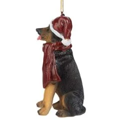 Design Toscano German Shepherd Holiday Dog Christmas Tree Ornament Xmas Decorations, 3 Inch, Full Color -Department 56 Shop 41dPFbp2AgL