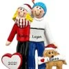 Personalized Dog Lover Gifts Ornament 2023 - Winter Couple With Dog, Family Decor For Christmas Tree, Room, First Christmas, For Fur Parents, Dads And Moms -Department 56 Shop 41doEk8tP1L