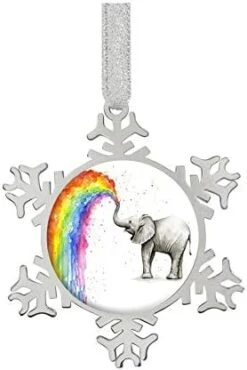 Fashion Image Snowflake Ornaments Silver 2.9"X2.6"X0.3"inches Home Decoration Christmas Tree Hanging Ornaments (Lovely-Penguin) -Department 56 Shop 41dsTqHPYEL. AC