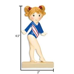 Personalized Gymnastics Ornament For Girl 2022 - Gifts For Gymnasts, Gymnastics Christmas Ornament, Gymnast Ornament, Gymnastics Gifts, Gymnast Gifts - Blue Leotard - Free Customization -Department 56 Shop 41eG2ebRd6L