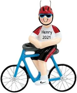 Personalized Bicycle Ornament 2022 - Mountain Bike Ornament, Dirt Bike Christmas Ornaments, Bicyclist Ornament, Bicycle Ornament - Cyclist Girl - Free Customization -Department 56 Shop 41fIuS0XKKL. AC