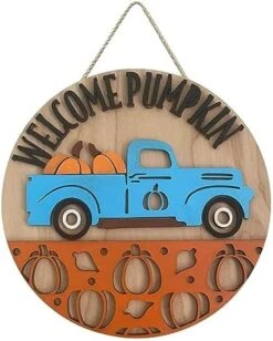 Welcome Sign Front Door, Porch Decorations Outdoor, Round Wooden Hanging Sign Door Decorations, Gift For Housewarming Decorations # -Department 56 Shop 41fWTGwdXrL. AC