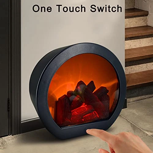 GSY Fireplace Decorative Lantern , Fireplace Light LED Simulation Log Flame Effect , Touch Switch And USB Powered Fireplace Lantern For Home Decor Indoor Christmas Ornament 3 GSY Fireplace Decorative Lantern , Fireplace Light LED Simulation Log Flame Effect , Touch Switch And USB Powered Fireplace Lantern For Home Decor Indoor Christmas Ornament - Image 3