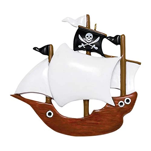 Personalized Pirate Ornaments For Christmas Tree - Pirate Christmas Ornaments, Pirate Decor, Pirates Of The Caribbean Ornament, Pirate Party Supplies - Caravel Ship - Free Customization 3 Personalized Pirate Ornaments For Christmas Tree - Pirate Christmas Ornaments, Pirate Decor, Pirates Of The Caribbean Ornament, Pirate Party Supplies - Caravel Ship - Free Customization - Image 3