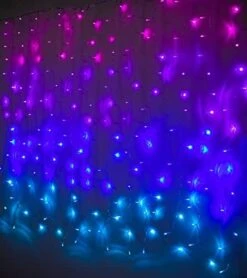 Rainbow Fairy String Curtain Lights With Touch Dimmer Switch, Hanging LED Icicle Rainbow Lights Curtain For Girls Bedroom, Teen Room, Kids Room, Unicorn Room, Birthday, Holiday Décor (Rainbow) -Department 56 Shop 41g SFaWKiL. AC