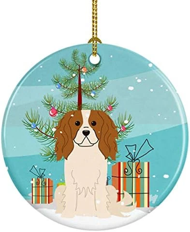 Caroline's Treasures Merry Christmas Tree Staffordshire Bull Terrier Brown Ceramic Ornament Christmas Tree Hanging Decorations For Home Christmas Holiday, Party, Gift, 3 In, Multicolor 2 Caroline's Treasures Merry Christmas Tree Staffordshire Bull Terrier Brown Ceramic Ornament Christmas Tree Hanging Decorations For Home Christmas Holiday, Party, Gift, 3 In, Multicolor - Image 2