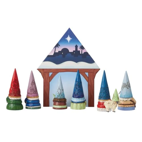 Enesco Jim Shore Heartwood Creek Small But Miraculous Gnome Christmas Pageant Scene Figurine Set, 3.125 Inch, Multicolor 1 Enesco Jim Shore Heartwood Creek Small But Miraculous Gnome Christmas Pageant Scene Figurine Set, 3.125 Inch, Multicolor