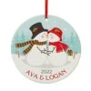 Let's Make Memories Personalized Couples First Christmas Round Ornament - Snowmen - Holiday Decor 8 Let's Make Memories Personalized Couples First Christmas Round Ornament - Snowmen - Holiday Decor -Department 56 Shop 41hxVePqjKL