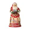 Enesco Jim Shore Heartwood Creek 14th Annual Christmas Song Toyland Santa Figurine, 10 Inch, Multicolor