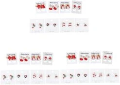 BioNyt 16 Pairs Christmas Fringe Drop Dangle Hook Christmas Party Favor Christmas Ear Jewelry Christmas Dangler Christmas Elk (Color : As Shownx3pcs, Size : 12X10cmx3pcs) -Department 56 Shop 41i5U3 8iBL. AC 2