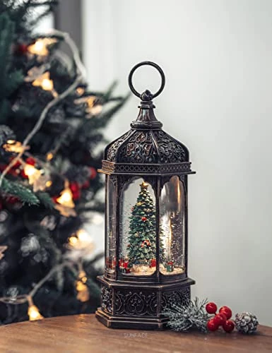 11" Rotating Scene Christmas Snow Globe Musical Water Lantern Light (Christmas Trees) 5 11" Rotating Scene Christmas Snow Globe Musical Water Lantern Light (Christmas Trees) - Image 5
