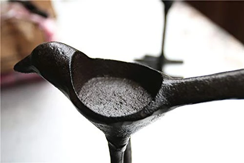 ChezMax Cast Iron Long Feet Birds Christmas Candleholders Black Vintage Tea Light Candle Holders Metal Tabletop Home Decoration 4 ChezMax Cast Iron Long Feet Birds Christmas Candleholders Black Vintage Tea Light Candle Holders Metal Tabletop Home Decoration - Image 4